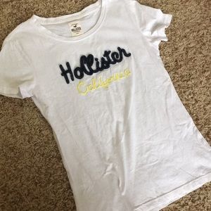 Never Worn White Hollister Tee !!